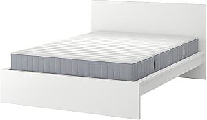 Кровать IKEA Malm/Vesteroy жесткий/с матрасом 140x200 Белый