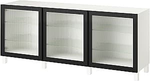 Dulap cu vitrina IKEA Besta/Fallsvik 180x42x74 Antracit