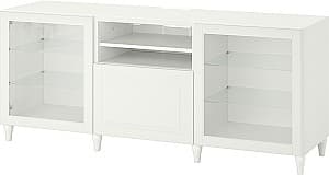 Tumba pentru televizor IKEA Besta/Smeviken/Kabbarp sistem apasare 180x42x74 Alb