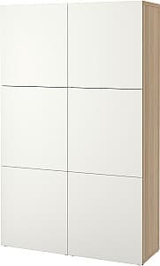 Dulap IKEA Besta/Lappviken 120x42x193 Aspect Stejar Antichiza/Alb