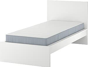 Pat IKEA Malm/Vesteroy extra ferma/cu saltea 90x200 Alb