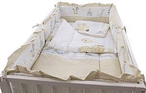 Lenjerie de pat pentru copii MyKids Teddy Play M2 5 120x60 Beige