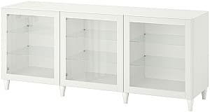 Dulap cu vitrina IKEA Besta/Ostvik/Kabbarp 180x42x74 Alb