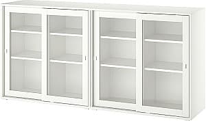 Dulap cu vitrina IKEA Vihals 190x37x90 Alb