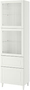 Dulap cu vitrina IKEA Besta/Smeviken/Ostvik/Kabbarp sistem apasare 60x42x202 Alb