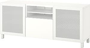 Tumba pentru televizor IKEA Besta/Mortviken/Lappviken/Stubbarp inchidere lina 180x42x74 Alb