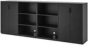 Comoda IKEA Galant 320x120 Furnir Frasin/Vopsit Negru