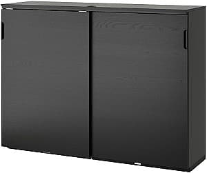 Comoda IKEA Galant usi glisante 160x120 Furnir Frasin Vopsit Negru