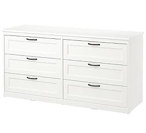 Комод IKEA Songesand 6 ящиков 161x81 Белый