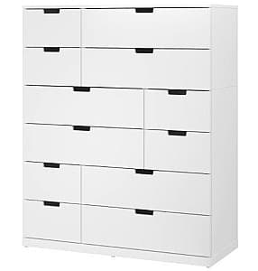 Комод IKEA Nordli 12 ящиков 120x145 Белый