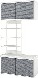 Etajera IKEA Platsa/Larkollen 120x42x241 Alb/Gri Inchis