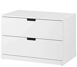 Comoda IKEA Nordli 2 sertare 80x54 Alb