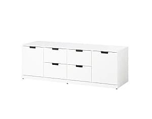 Comoda IKEA Nordli 6 sertare 160x54 Alb