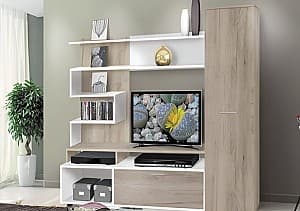 Living Modern Bari Alb/Stejar Craft Gri