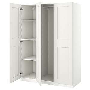Шкаф IKEA Pax/Grimo полки/штанга 150x60x201 Белый