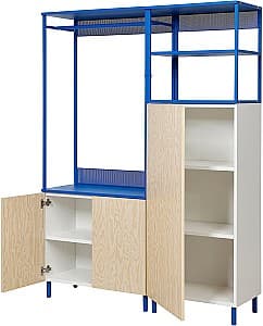 Etajera IKEA Platsa/Kalbaden 140x42x191 Alb/Albastru