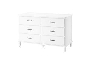 Comoda IKEA Tyssedal 6 sertare 127x81 Alb