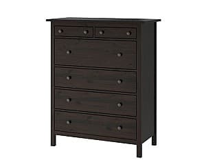 Comoda IKEA Hemnes 6 sertare 108x131 Negru-maro