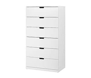 Comoda IKEA Nordli 6 sertare 80x145 Alb