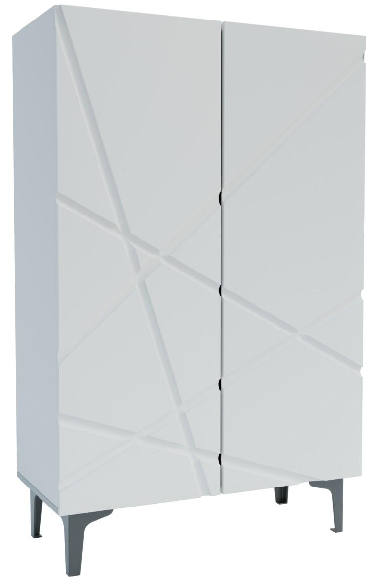 Dulap Confort-NV Fantasy Nimphea Alb/Alb Lucios