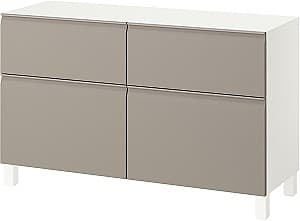 Комод IKEA Besta/Hammarsmed/Stubbarp 120x42x74 Белый/Бежевый