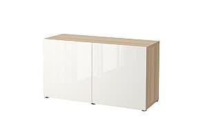 Комод IKEA Besta antique oak / glossy Selsviken / white 120x42x65 см