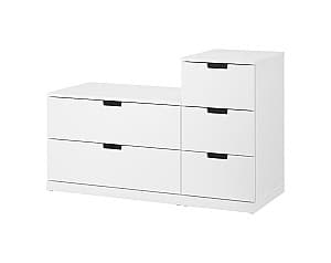 Comoda IKEA Nordli 5 sertare 120x76 Alb