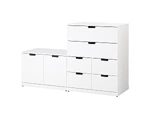 Comoda IKEA Nordli 8 sertare 160x99 Alb