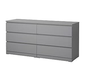 Комод IKEA Malm 6 ящиков 160x78 Серый