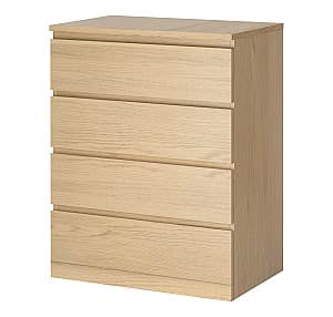 Комод IKEA Malm 4 ящика 80x100 Дубовый шпон(Бежевый)