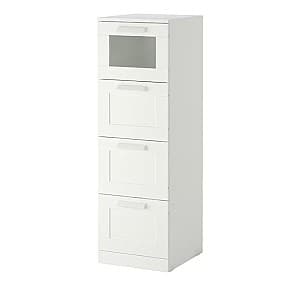 Комод IKEA Brimnes 4 ящика 39x124 Белый/Матовое Стекло