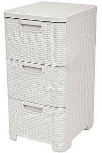 Пластиковый комод Curver 32x37x63 3 ящика (White)