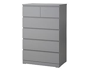 Comoda IKEA Malm 6 sertare 80x123 Gri