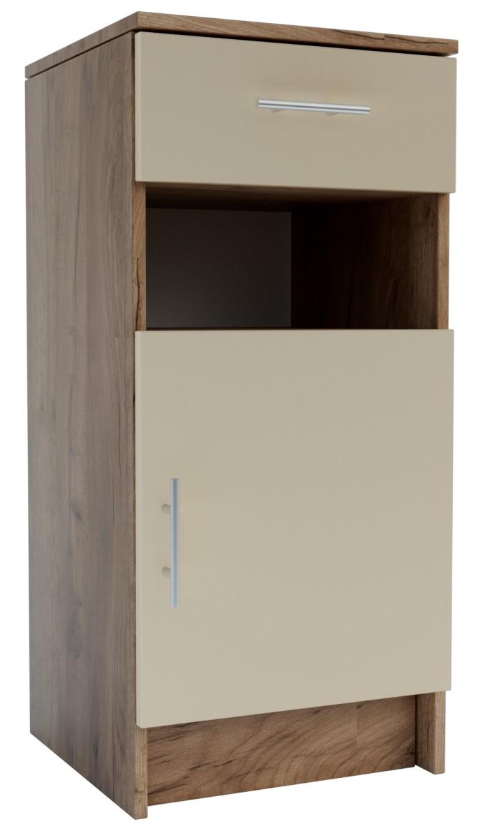 Комод Confort-NV Стефани Дуб Крафт Табако(Коричневый)/Сатин(Бежевый)