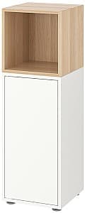 Комод IKEA Eket 35x35x107 Белый/Под Беленый Дуб(Бежевый)