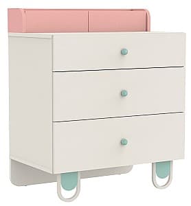 Детский комод Dogtas LILY 75.4cm Белый/Розовый