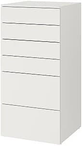 Comoda copii IKEA Smastad/Platsa 6 sertare 60x55x123 Alb