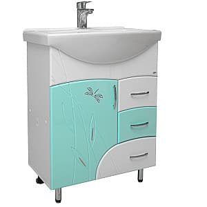 Dulap sub lavoar S-M Stuf 65 Alb-verde