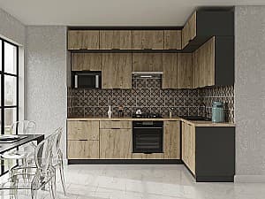 Set mobila bucatarie Confort-NV Craft 2.7x1.4 m Grey Craft Oak