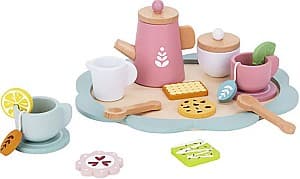 Set de bucatarie pentru papusi Tooky Toy Wooden Tea Party