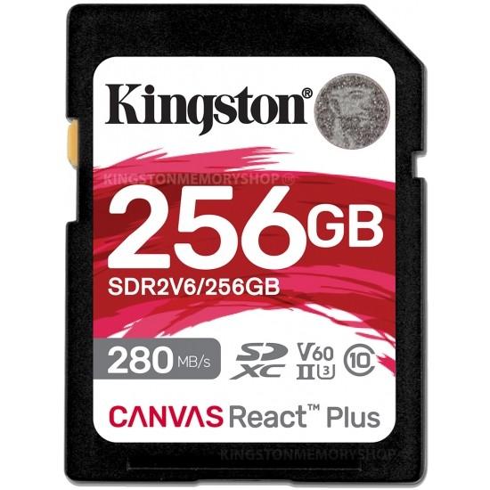 Карта памяти Kingston Canvas React Plus V60 256 ГБ (SDR2V6/256 ГБ)