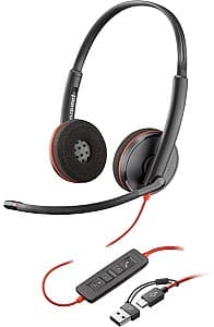 Наушники Plantronics Poly Blackwire 3220 Stereo USB-C (8X228AA)