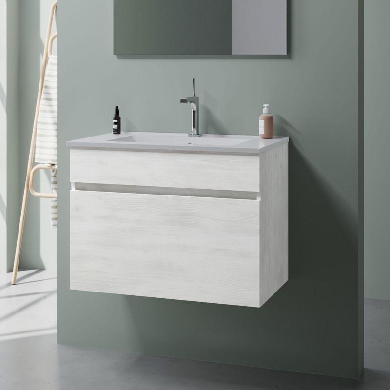 Шкаф под умывальник Savini Due Bogota 600 Rovere Bianco 12030/RB