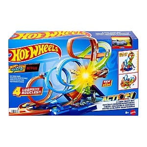 Детски набор для игр Hot Wheels Action 4-Loop Crash Out