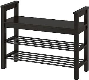 Raft pentru incaltaminte IKEA Hemnes 85x32 Negru-maro