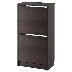 Тумба для обуви IKEA Bissa 2 compartimente Black-Brown 49x29x93 cm