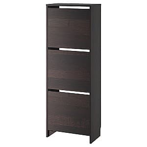 Dulap pentru incaltaminte IKEA Bissa 3 compartimente Black-Brown 49x28x135 cm