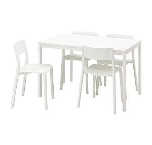 Set de masa si scaune IKEA Vangsta Janinge White