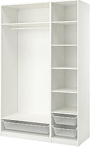 Etajera IKEA Pax rafturi/bara/cosuri 150x58x236 Alb