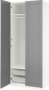 Шкаф IKEA Pax/Gullaberg полки/штанга/корзины 100x60x236 Белый/Серый